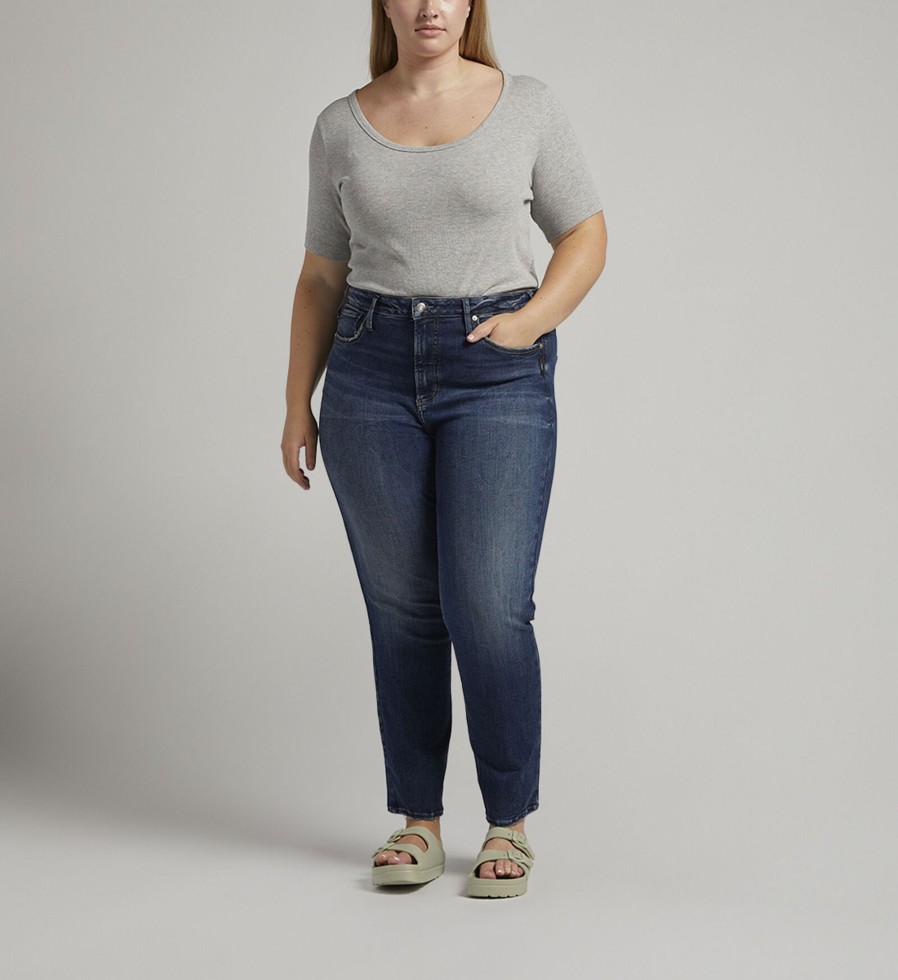 Plus Silver Jeans | Infinite Fit High Rise Straight Leg Jeans Plus Size