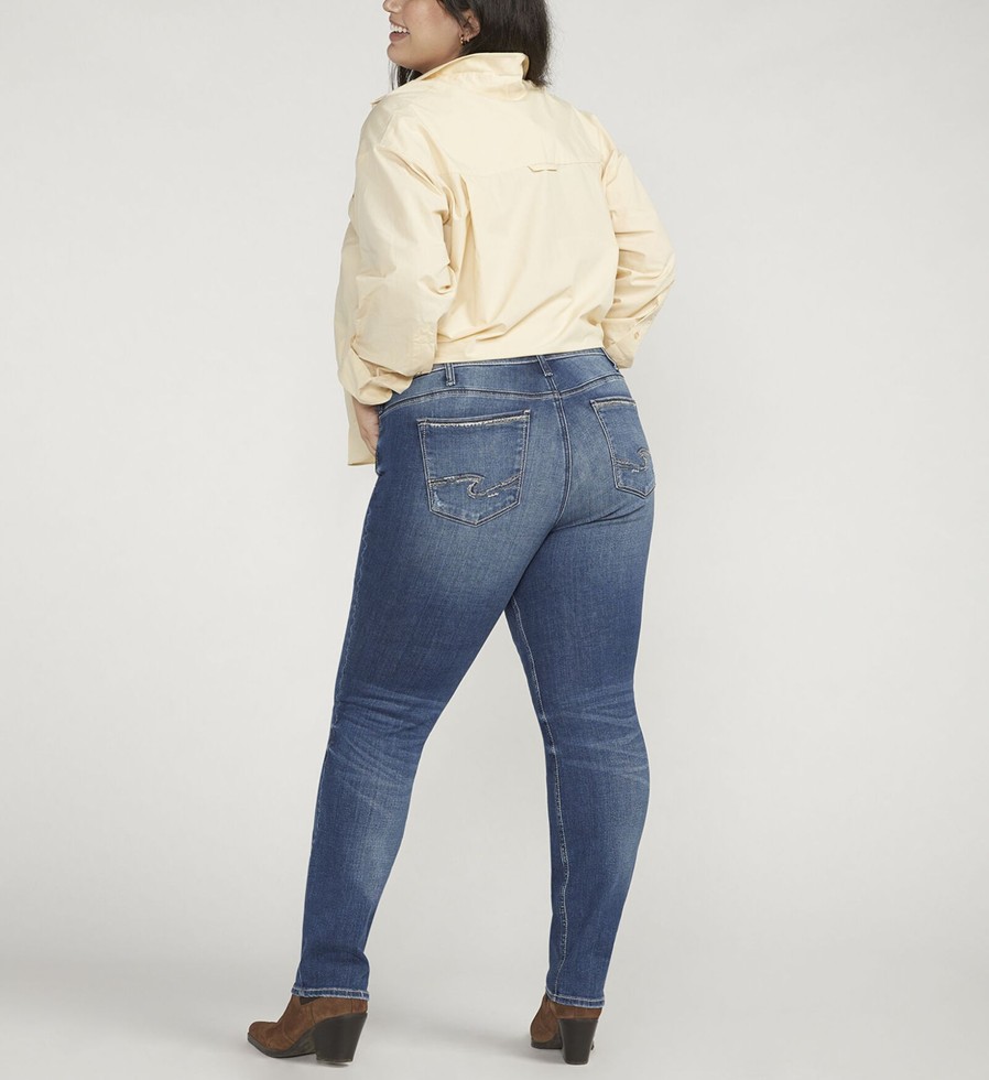 Plus Silver Jeans | Suki Mid Rise Straight Leg Jeans Plus Size