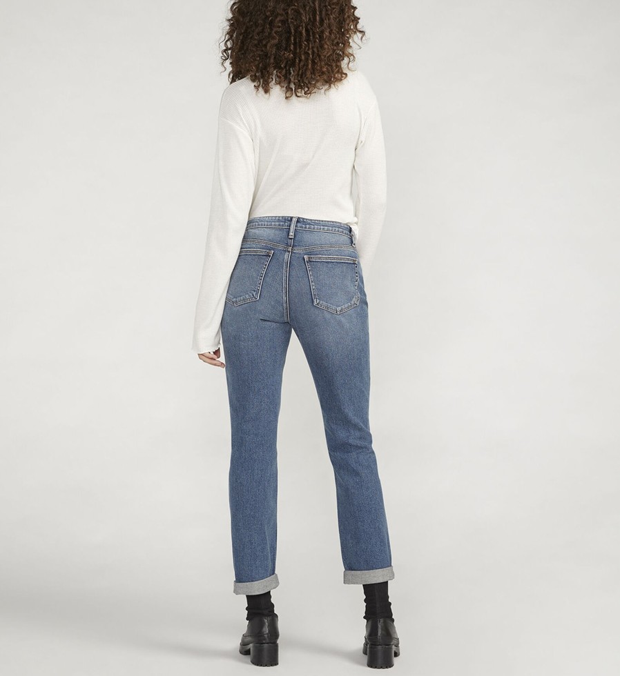 Women Silver Jeans | Beau High Rise Slim Leg Jeans