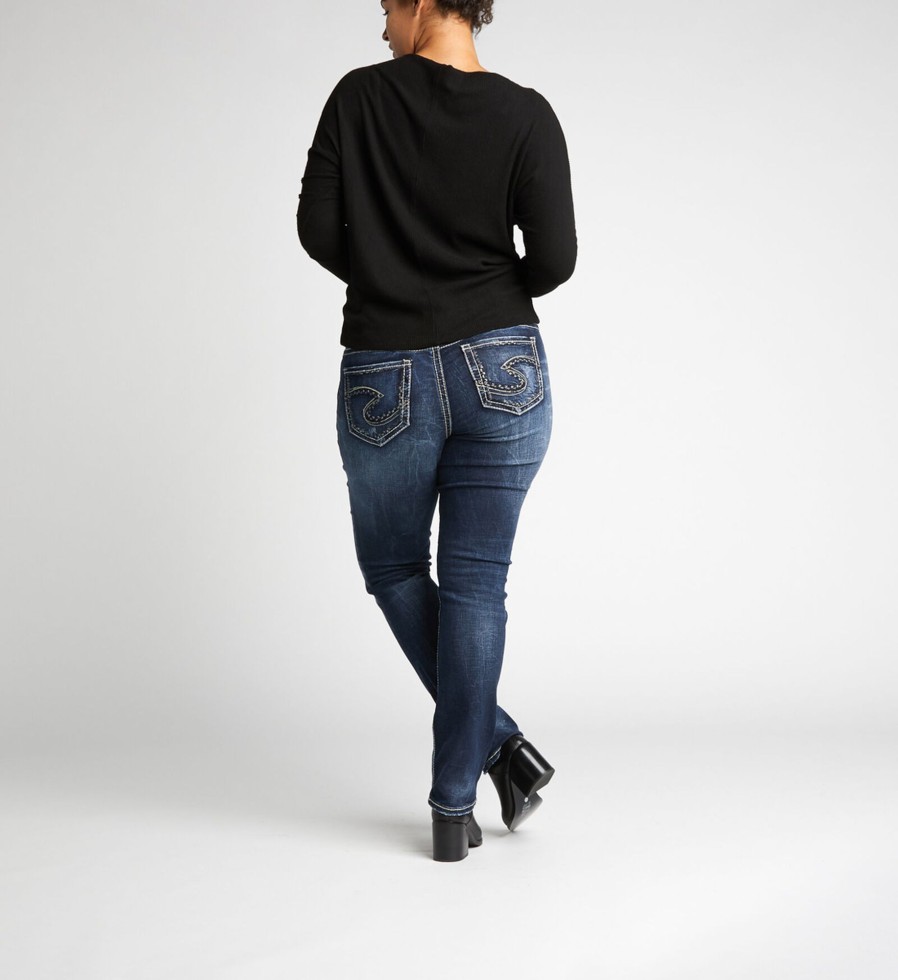 Plus Silver Jeans | Suki Mid Rise Straight Leg Jeans Plus Size