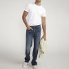 Men Silver Jeans | Zac Relaxed Fit Straight Leg Jeans