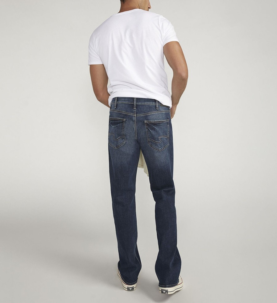 Men Silver Jeans | Zac Relaxed Fit Straight Leg Jeans