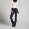 Women Silver Jeans | Elyse Mid Rise Slim Bootcut Jeans