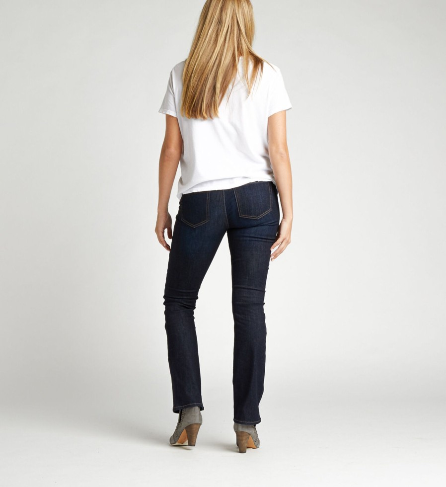 Women Silver Jeans | Elyse Mid Rise Slim Bootcut Jeans