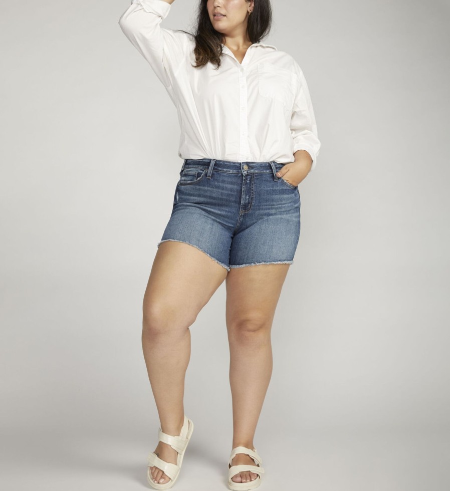 Plus Silver Jeans | Suki Mid Rise Short Plus Size