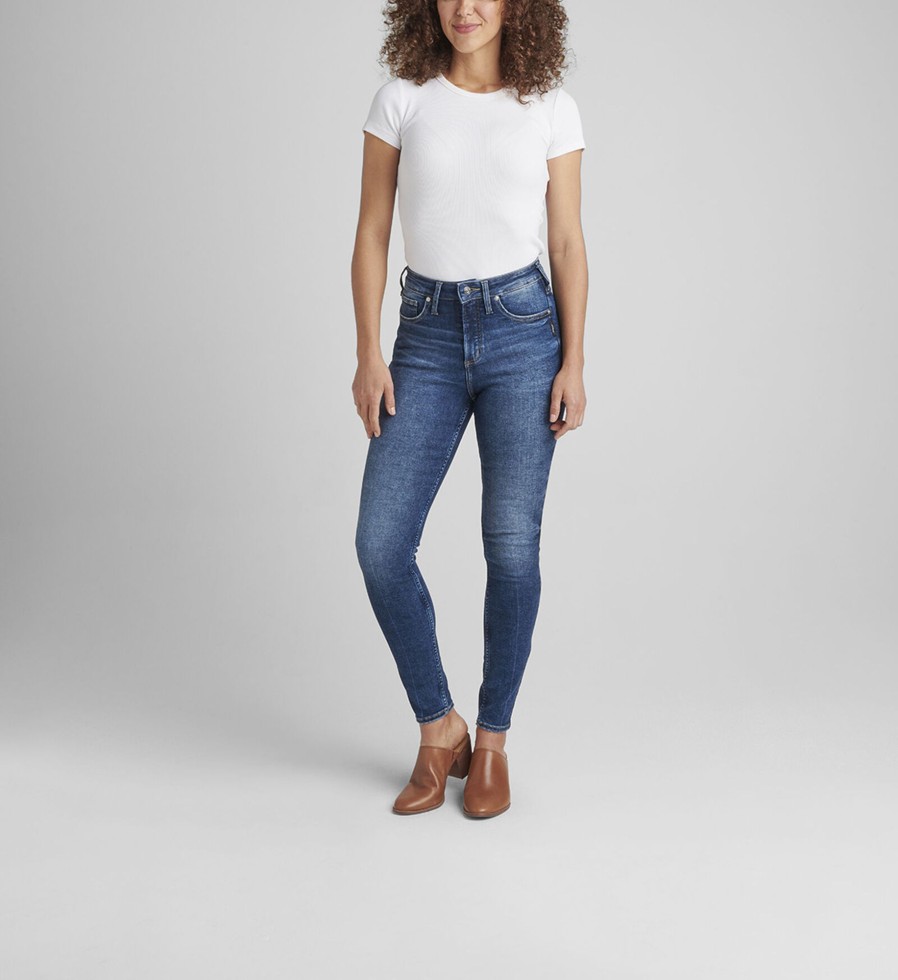 Women Silver Jeans | Infinite Fit High Rise Skinny Jeans