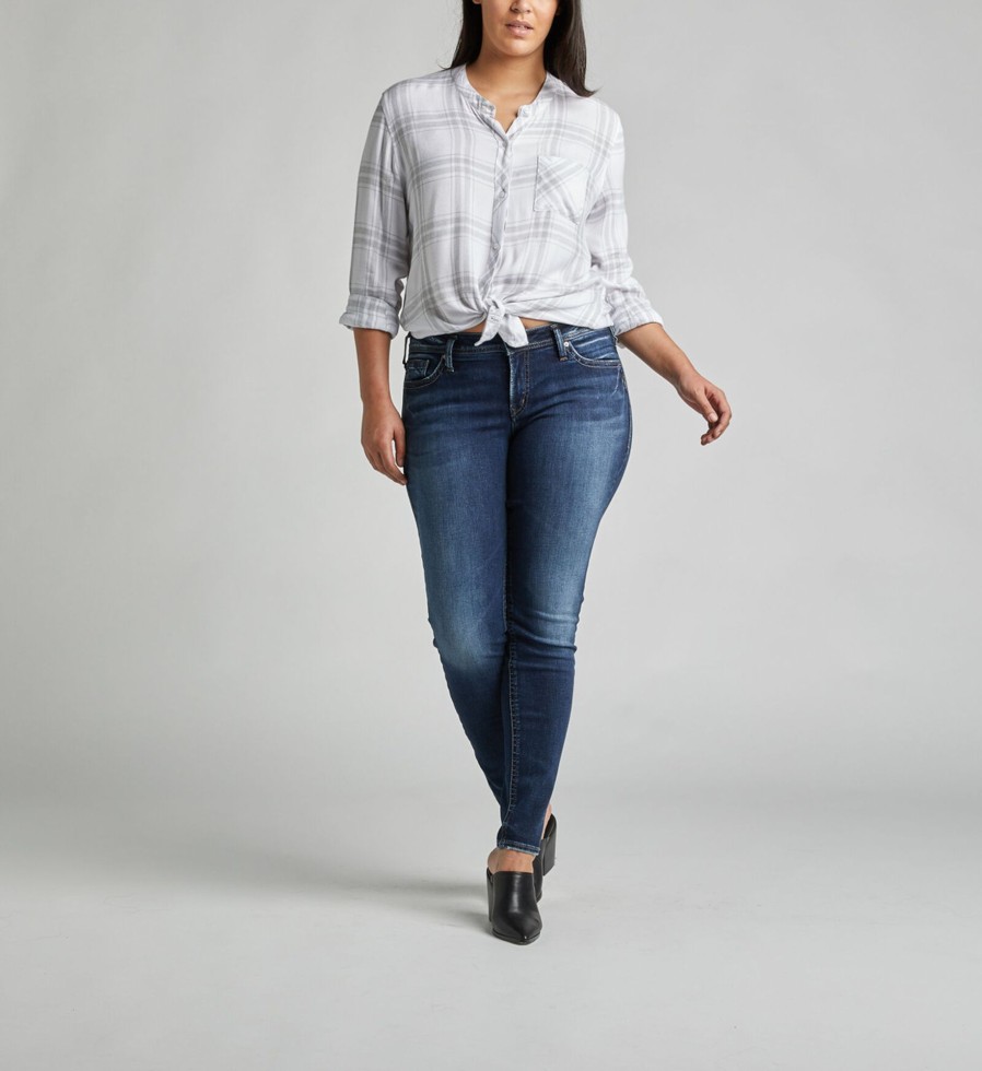 Plus Silver Jeans | Suki Mid Rise Super Skinny Jeans Plus Size