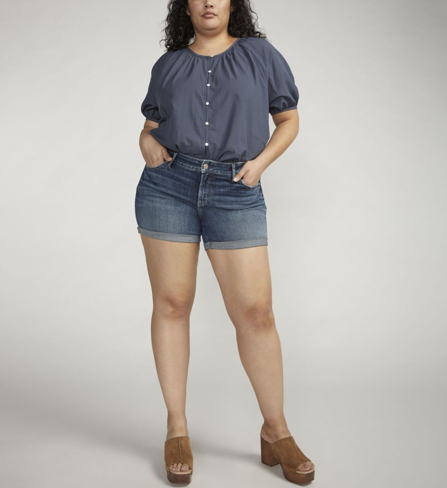 Plus Silver Jeans | Britt Low Rise Short Plus Size