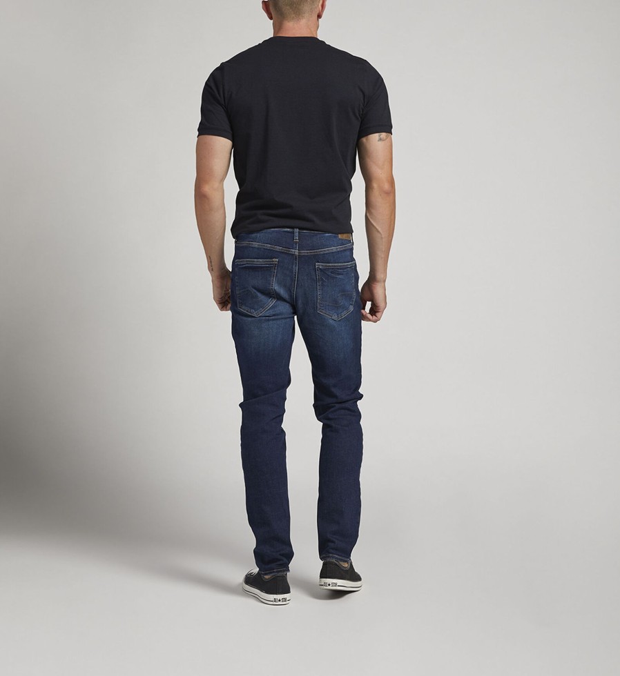 Men Silver Jeans | Infinite Fit Athletic Skinny Leg Jeans