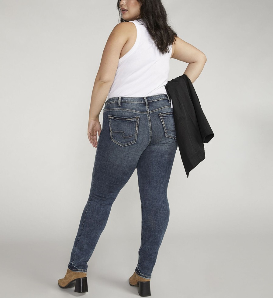 Plus Silver Jeans | Suki Mid Rise Straight Leg Jeans Plus Size