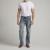 Men Silver Jeans | Gordie Loose Fit Straight Leg Jeans