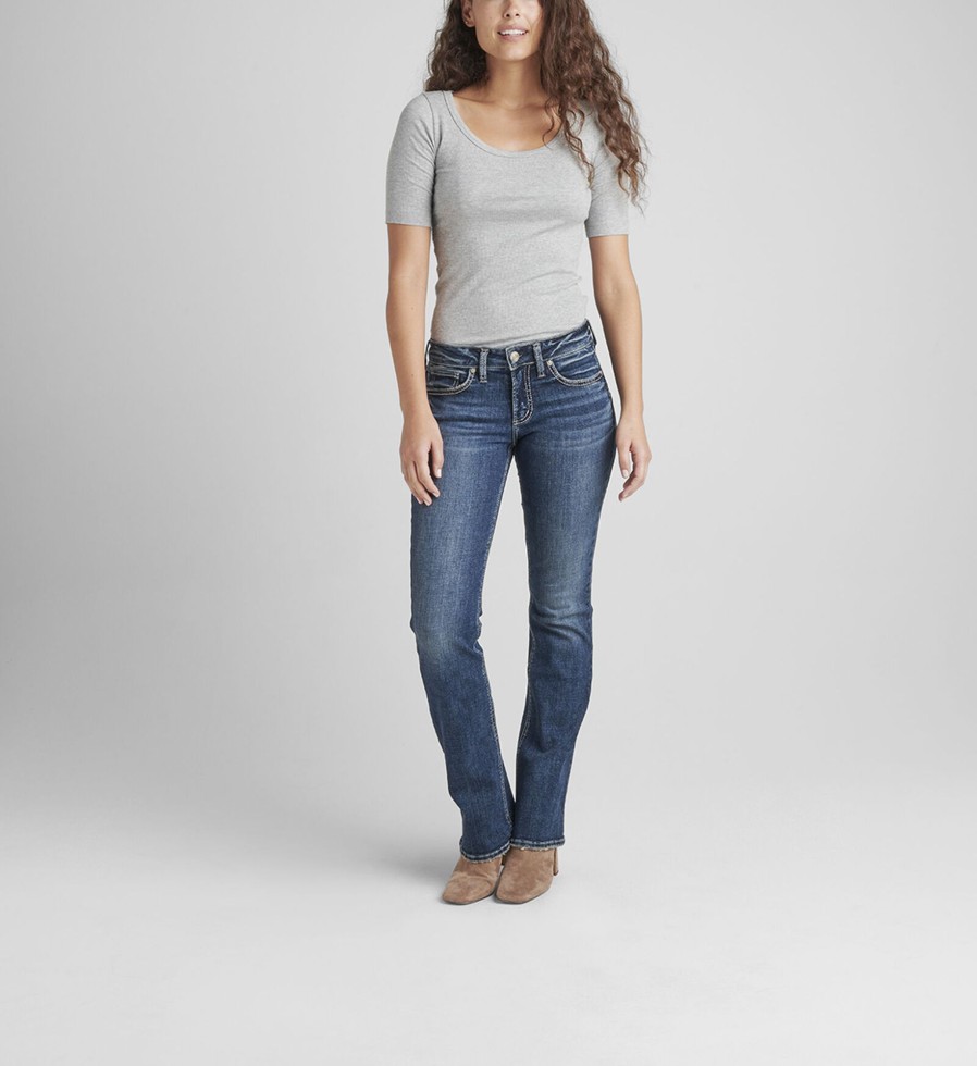 Women Silver Jeans | Britt Low Rise Slim Bootcut Jeans