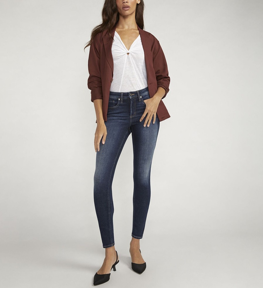 Women Silver Jeans | Infinite Fit Mid Rise Skinny Jeans