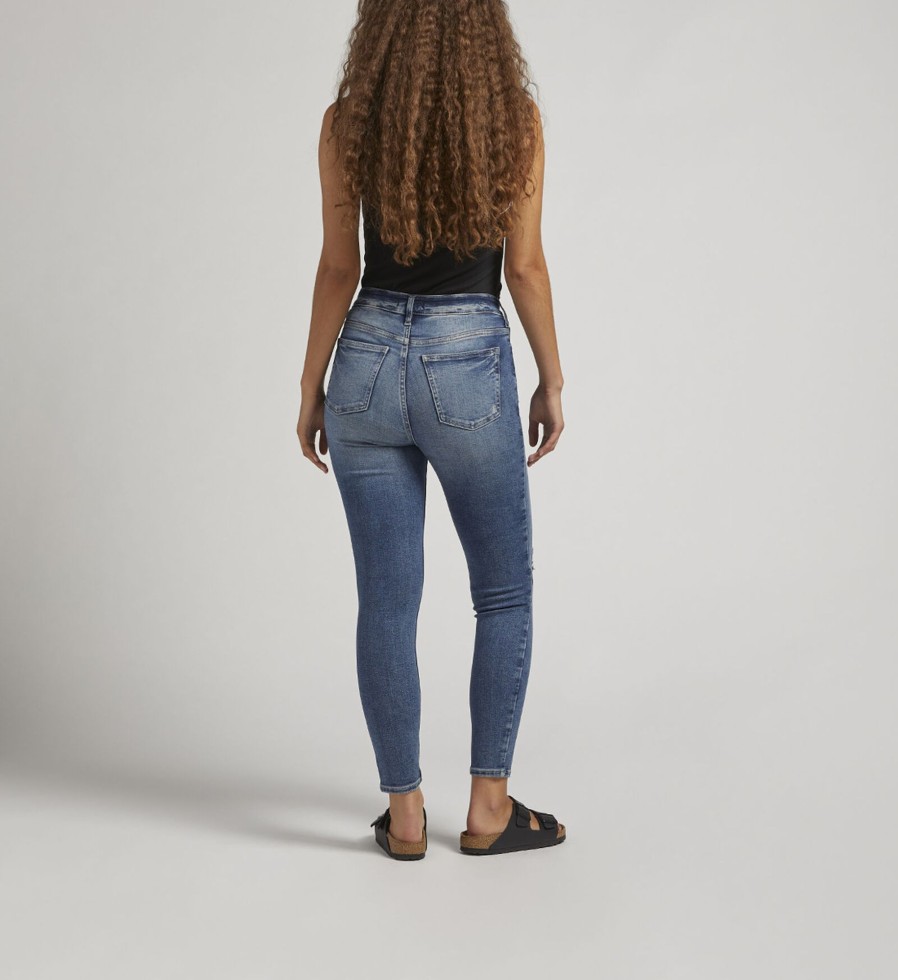 Women Silver Jeans | Infinite Fit High Rise Skinny Jeans