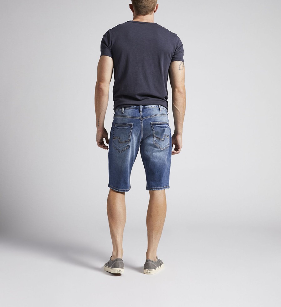 Men Silver Jeans | Zac Relaxed Fit Short