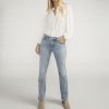 Women Silver Jeans | Elyse Mid Rise Slim Bootcut Jeans