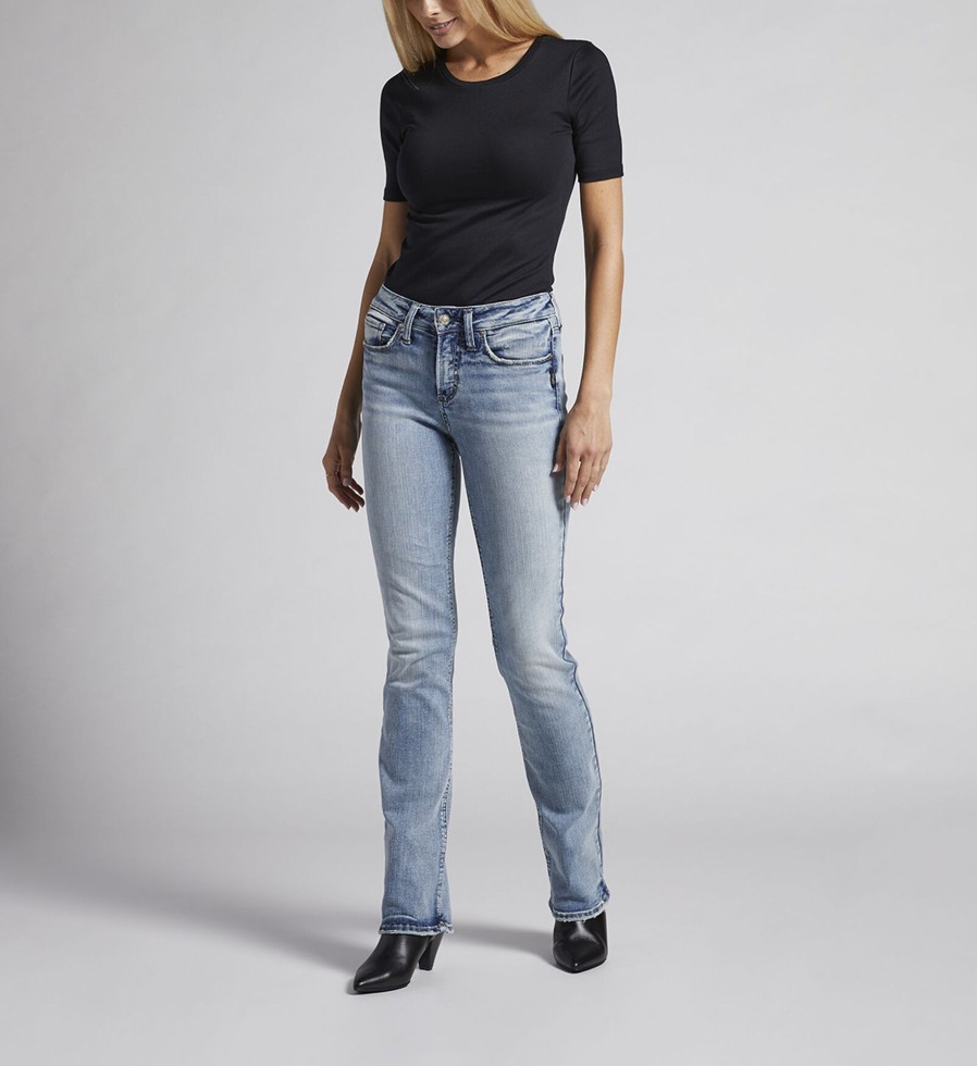 Women Silver Jeans | Suki Mid Rise Slim Bootcut Jeans